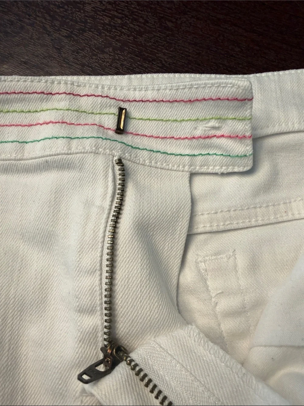 Lilly Pulitzer White Mini Skirt with Pink and Green Waistband